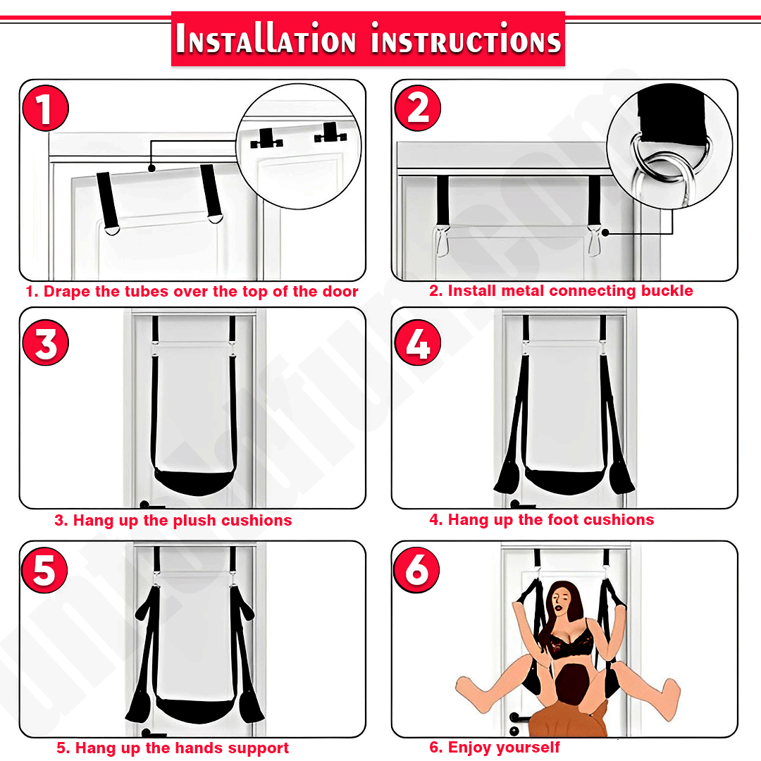 Door Swing for Couples – Adjustable, Heavy-Duty Over-the-Door Pleasure Swing – Easy Setup, Travel-Friendly, Padded & Discreet