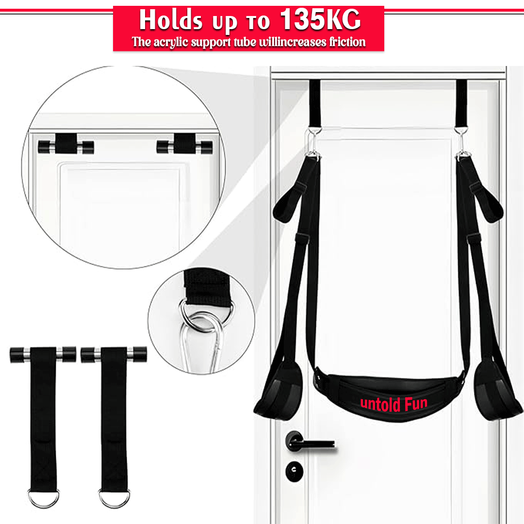 Door Sex Swing for Couples – Adjustable, Heavy-Duty Over-the-Door Pleasure Swing – Easy Setup, Travel-Friendly, Padded & Discreet