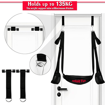 Door Sex Swing for Couples – Adjustable, Heavy-Duty Over-the-Door Pleasure Swing – Easy Setup, Travel-Friendly, Padded & Discreet